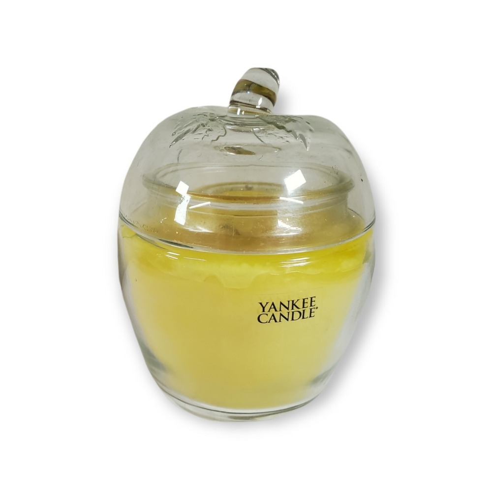 YANKEE CANDLE GRANNY SMITH GREEN APPLE Glass VOTIVE CANDLE HOLDER 9.4 oz